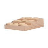 Maxbell Watch Display Tray Wooden Display Box Watch Holder for Gifts Shop Countertop Linen cloth