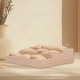 Maxbell Watch Display Tray Wooden Display Box Watch Holder for Gifts Shop Countertop Linen cloth