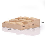 Maxbell Watch Display Tray Wooden Display Box Watch Holder for Gifts Shop Countertop Linen cloth