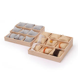 Maxbell Watch Display Tray Wooden Display Box Watch Holder for Gifts Shop Countertop Linen cloth