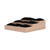 Maxbell Watch Display Tray Wooden Display Box Watch Holder for Gifts Shop Countertop Black velvet