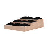 Maxbell Watch Display Tray Wooden Display Box Watch Holder for Gifts Shop Countertop Black velvet