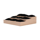 Maxbell Watch Display Tray Wooden Display Box Watch Holder for Gifts Shop Countertop Black velvet
