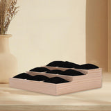Maxbell Watch Display Tray Wooden Display Box Watch Holder for Gifts Shop Countertop Black velvet