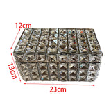 Crystal Jewelry Box Elegant Trinket Organizer for Watches Earrings Necklaces Silver