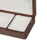 Wooden Jewelry Box Holder Rectangle Jewelry Case for Wedding Home Decoration black walnut white