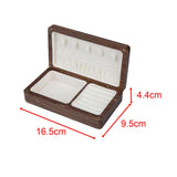 Wooden Jewelry Box Holder Rectangle Jewelry Case for Wedding Home Decoration black walnut white