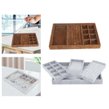Maxbell Jewelry Tray Organizer Storage Organizer Multi Dividers Jewelry Storage Tray Brown