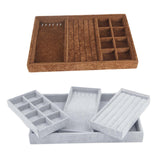 Maxbell Jewelry Tray Organizer Storage Organizer Multi Dividers Jewelry Storage Tray Brown