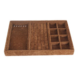 Maxbell Jewelry Tray Organizer Storage Organizer Multi Dividers Jewelry Storage Tray Brown