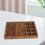 Maxbell Jewelry Tray Organizer Storage Organizer Multi Dividers Jewelry Storage Tray Brown