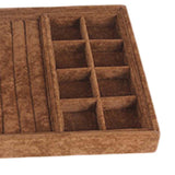 Maxbell Jewelry Tray Organizer Storage Organizer Multi Dividers Jewelry Storage Tray Brown