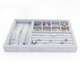 Maxbell Jewelry Tray Organizer Storage Organizer Multi Dividers Jewelry Storage Tray Gray