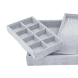 Maxbell Jewelry Tray Organizer Storage Organizer Multi Dividers Jewelry Storage Tray Gray
