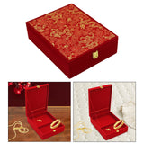 Wedding Jewelry Set Gift Box Red Velvet Jewelry Box for Valentine Gift Gifts 20cmx26cmx7.5cm