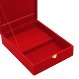 Wedding Jewelry Set Gift Box Red Velvet Jewelry Box for Valentine Gift Gifts 20cmx26cmx7.5cm