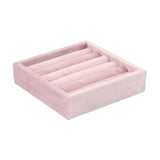 Maxbell Jewelry Organizer Velvet Jewelry Display for Home Shop Gifts for Girls Women Square Rings Tray