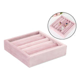 Maxbell Jewelry Organizer Velvet Jewelry Display for Home Shop Gifts for Girls Women Square Rings Tray