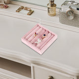 Maxbell Jewelry Organizer Velvet Jewelry Display for Home Shop Gifts for Girls Women Square Rings Tray