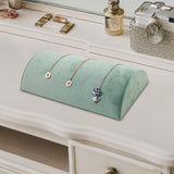 Maxbell Jewelry Organizer Velvet Jewelry Display for Home Shop Gifts for Girls Women Green Half Round