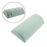 Maxbell Jewelry Organizer Velvet Jewelry Display for Home Shop Gifts for Girls Women Green Half Round