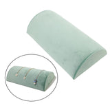 Maxbell Jewelry Organizer Velvet Jewelry Display for Home Shop Gifts for Girls Women Green Half Round