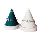 Cone Shaped Bracelet Watch Display Stand for Trades Shows Dresser Countertop Green