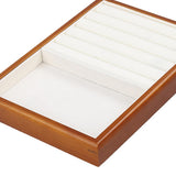 Maxbell Jewelry Box Wooden Travel Earring Organizer Tray for Store Display Home Shop Ring and Tray