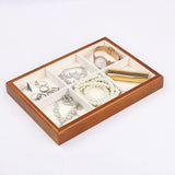 Maxbell Jewelry Box Wooden Travel Earring Organizer Tray for Store Display Home Shop Ring and Tray