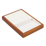 Maxbell Jewelry Box Wooden Travel Earring Organizer Tray for Store Display Home Shop Ring and Tray