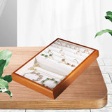 Maxbell Jewelry Box Wooden Travel Earring Organizer Tray for Store Display Home Shop Ring and Tray
