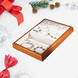 Maxbell Jewelry Box Wooden Travel Earring Organizer Tray for Store Display Home Shop Ring and Tray