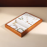 Maxbell Jewelry Box Wooden Travel Earring Organizer Tray for Store Display Home Shop Ring and Tray