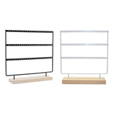 Maxbell Earring Organizer Metal with Holes Ear Studs Holder for Dresser Vanity Shops white