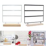 Maxbell Earring Organizer Metal with Holes Ear Studs Holder for Dresser Vanity Shops white