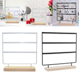 Maxbell Earring Organizer Metal with Holes Ear Studs Holder for Dresser Vanity Shops white
