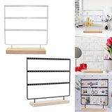 Maxbell Earring Organizer Metal with Holes Ear Studs Holder for Dresser Vanity Shops white