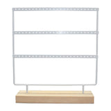 Maxbell Earring Organizer Metal with Holes Ear Studs Holder for Dresser Vanity Shops white