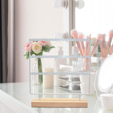 Maxbell Earring Organizer Metal with Holes Ear Studs Holder for Dresser Vanity Shops white