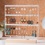 Maxbell Earring Organizer Metal with Holes Ear Studs Holder for Dresser Vanity Shops white