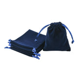 10 Pieces Velvet Drawstring Bags Gift Bags for Gift Packaging Wedding Favors Dark Blue