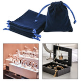 10 Pieces Velvet Drawstring Bags Gift Bags for Gift Packaging Wedding Favors Dark Blue