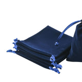 10 Pieces Velvet Drawstring Bags Gift Bags for Gift Packaging Wedding Favors Dark Blue