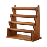 Maxbell Jewelry Storage Organizer Wooden Bracelet Holder for Showcase Tradeshow 4 Tier