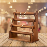 Maxbell Jewelry Storage Organizer Wooden Bracelet Holder for Showcase Tradeshow 4 Tier