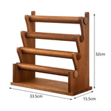 Maxbell Jewelry Storage Organizer Wooden Bracelet Holder for Showcase Tradeshow 4 Tier