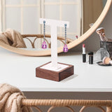 Maxbell Earring Display Stand T Bar Earring Holder for Women Girls Jewelry Organizer White