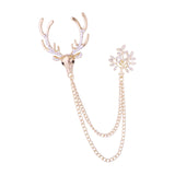 Maxbell 4xChristmas Reindeer Brooch Pin Anniversary Holiday Brooch Rhinestone Deer Pin gold