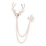 Maxbell 5xChristmas Reindeer Brooch Pin Anniversary Holiday Brooch Rhinestone Deer Pin gold