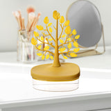 Maxbell Jewelry Storage Tray Pendant Jewelry Display Stand for Bathroom Dresser Desk yellow